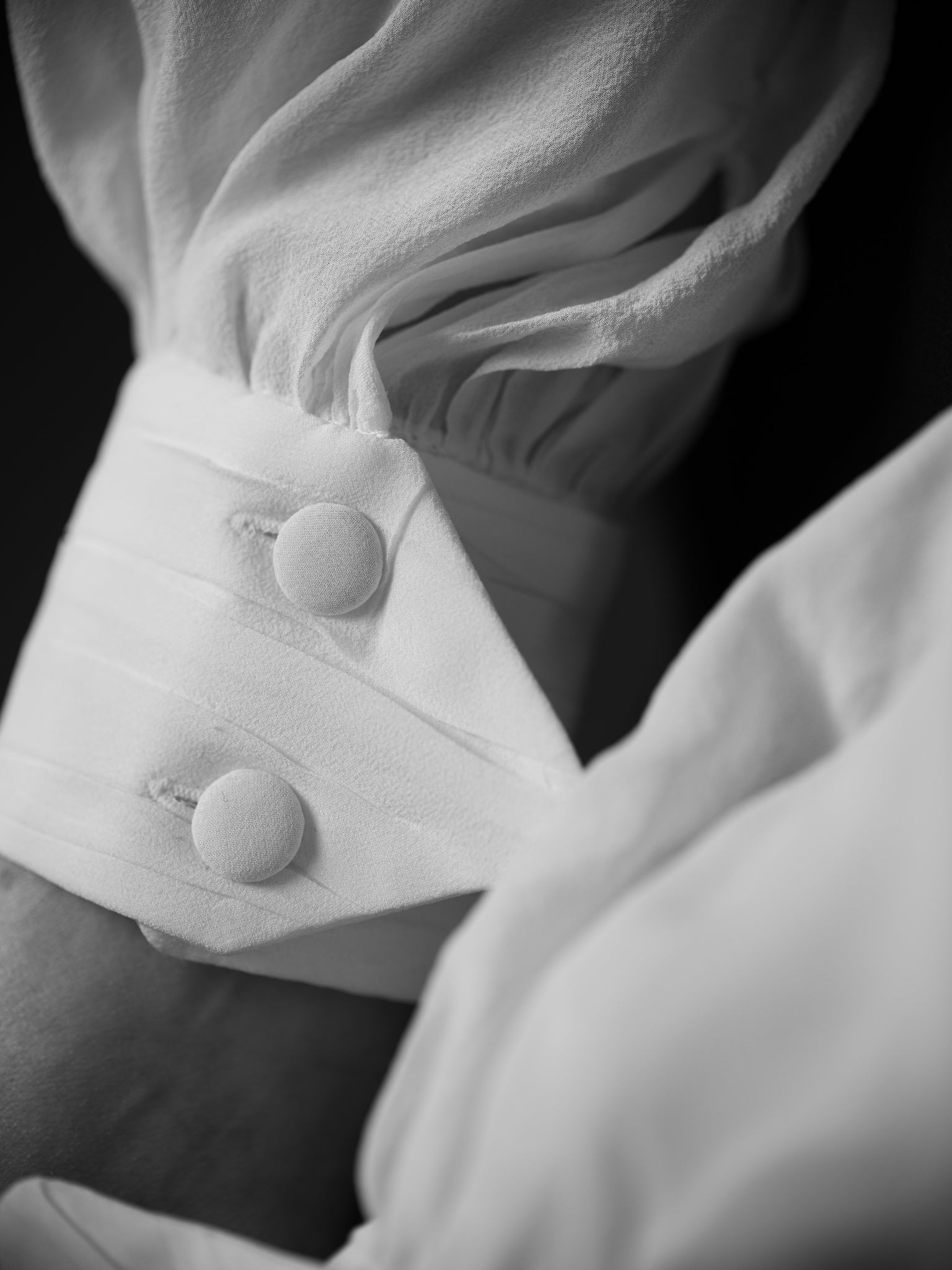 Fabric Covered Buttons on the Pure Silk Shirt by Zamsee