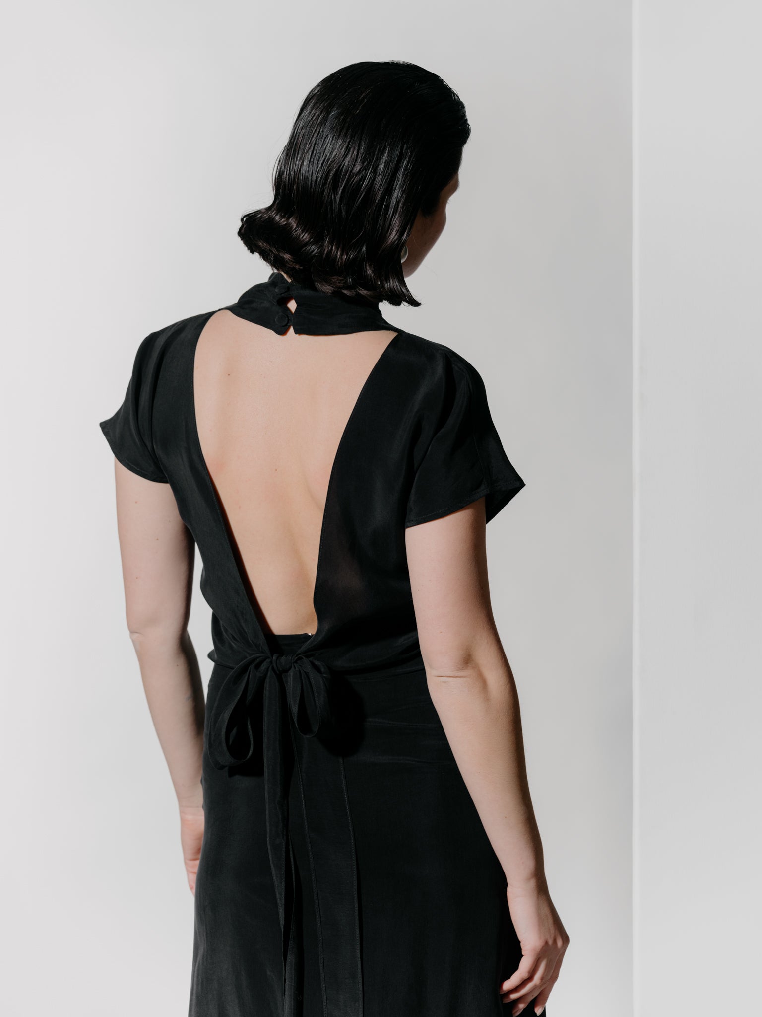 Side Slit Long Skirt in Black by Zamsee