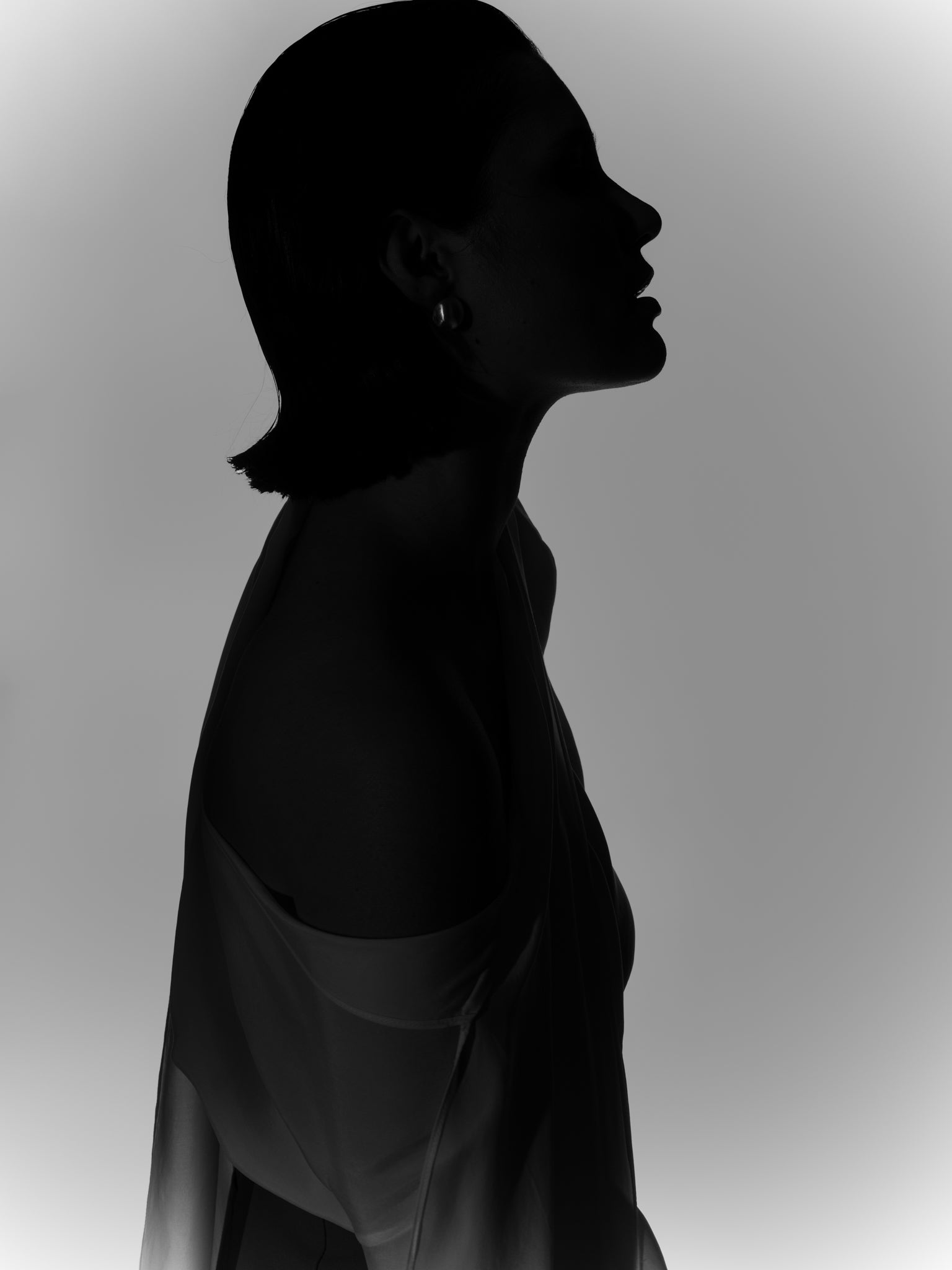 Blouse with Oversized Scarf Style Collar - Off-White by Zamsee