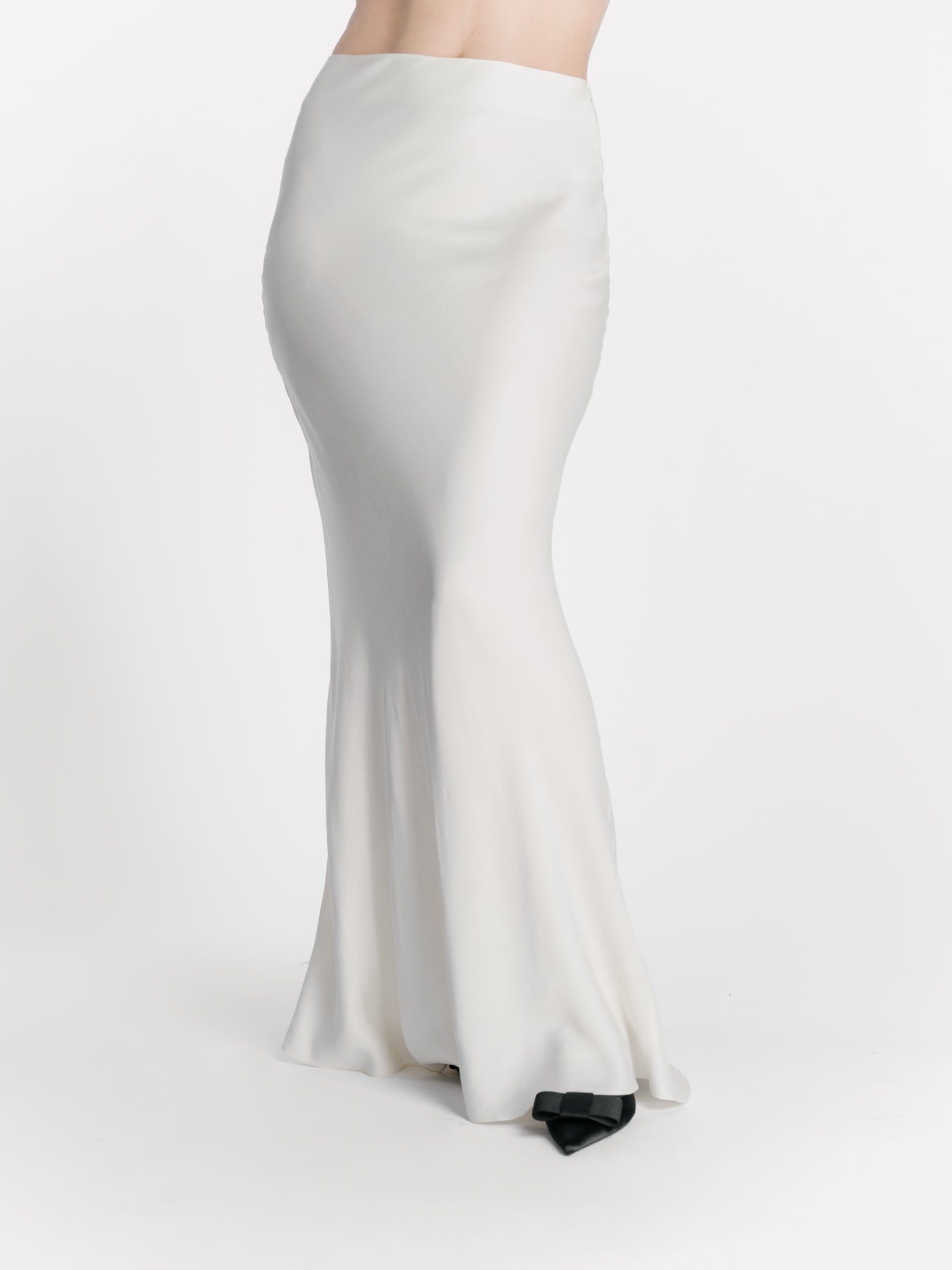 Bias Cut Skirt in Off-White by Zamsee