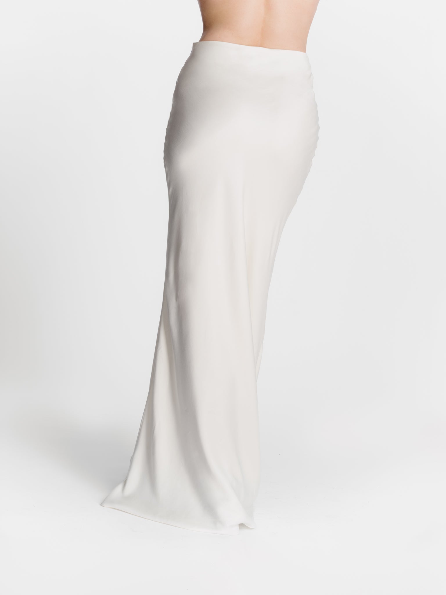 Bias Cut Skirt in Off-White by Zamsee