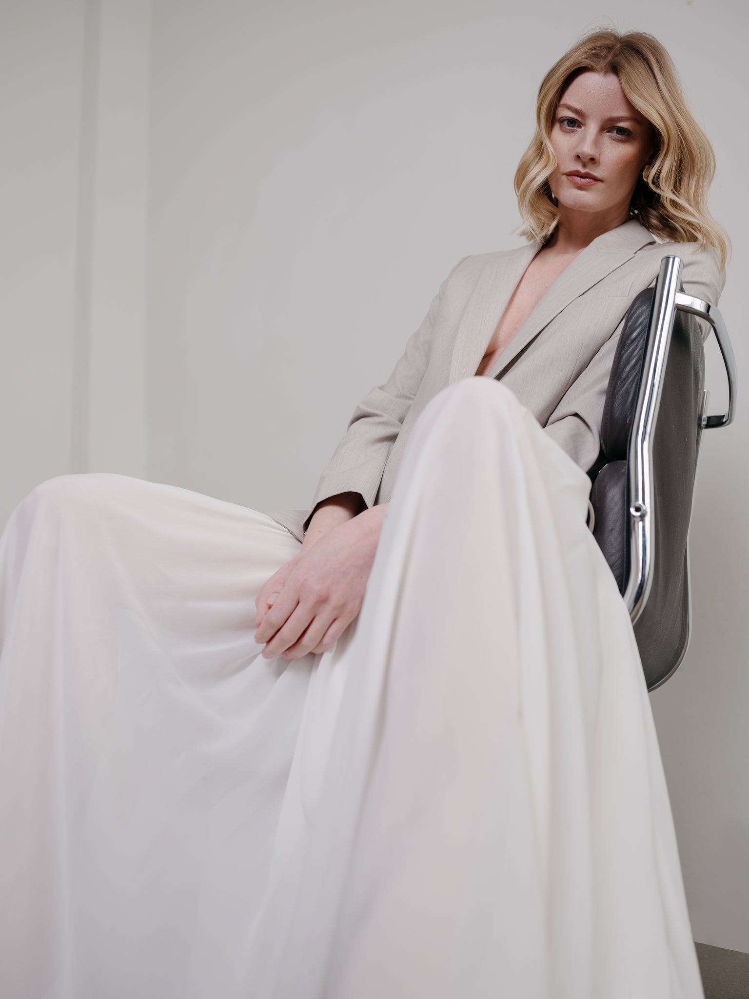 Pure Silk Chiffon Skirt by Zamsee