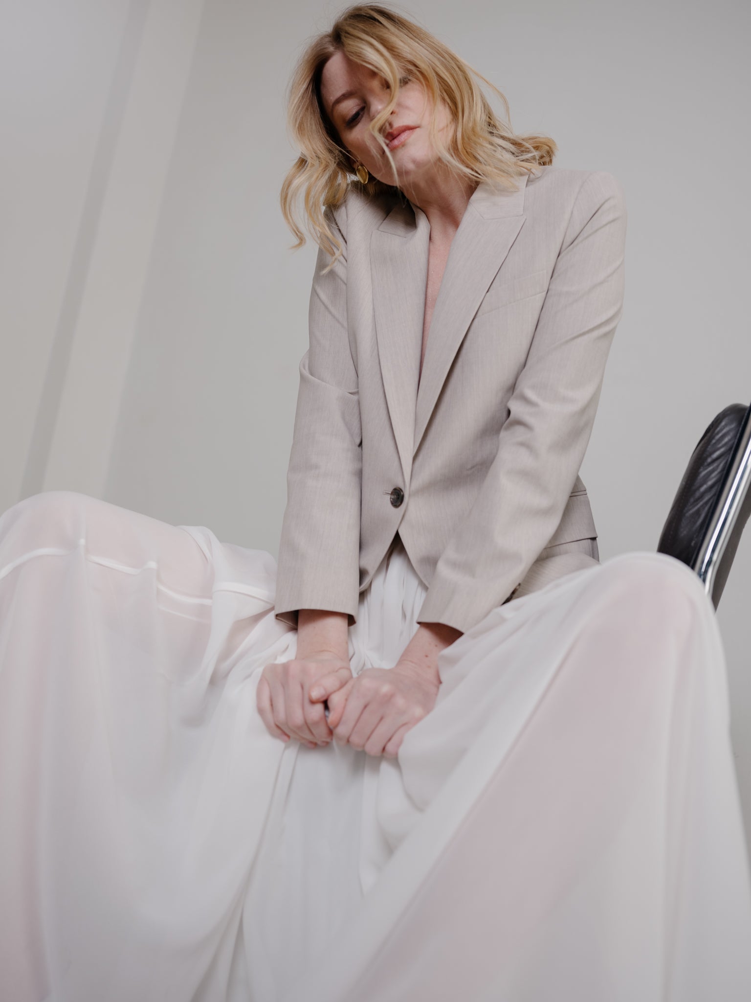 Pure Silk Chiffon Skirt by Zamsee