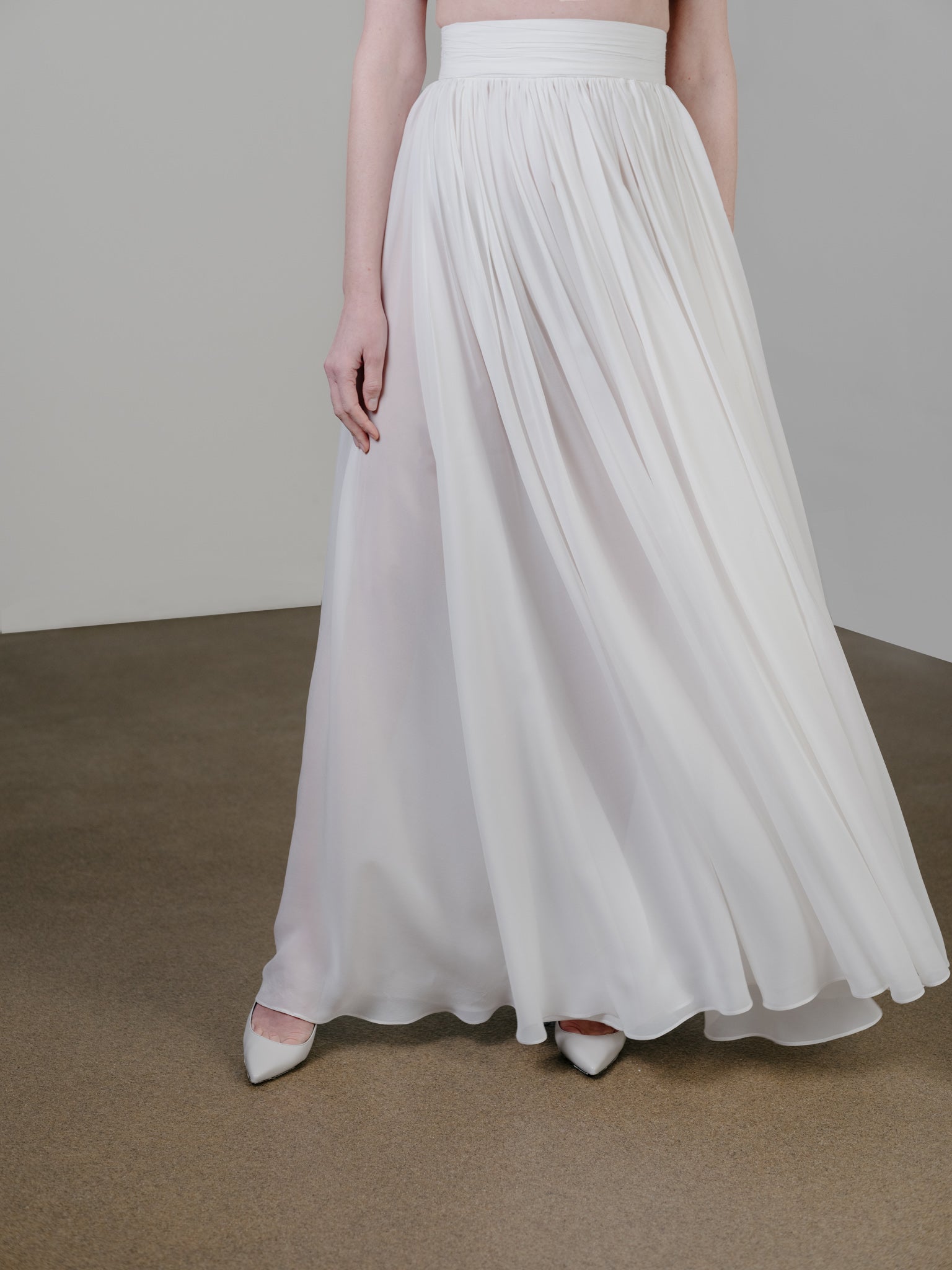 Pure Silk Chiffon Skirt by Zamsee