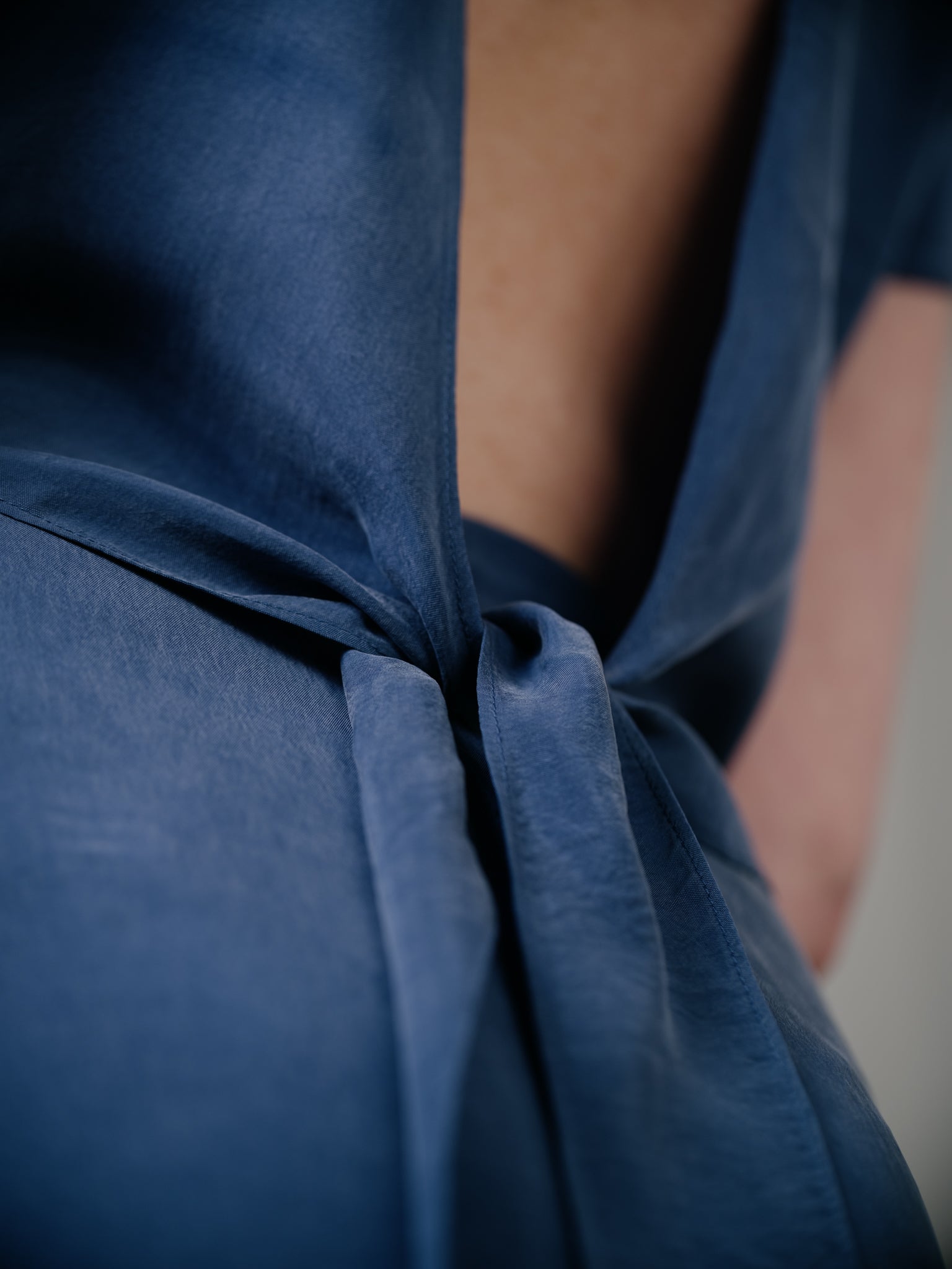 Open-Back Top in Dolphin Blue by Zamsee